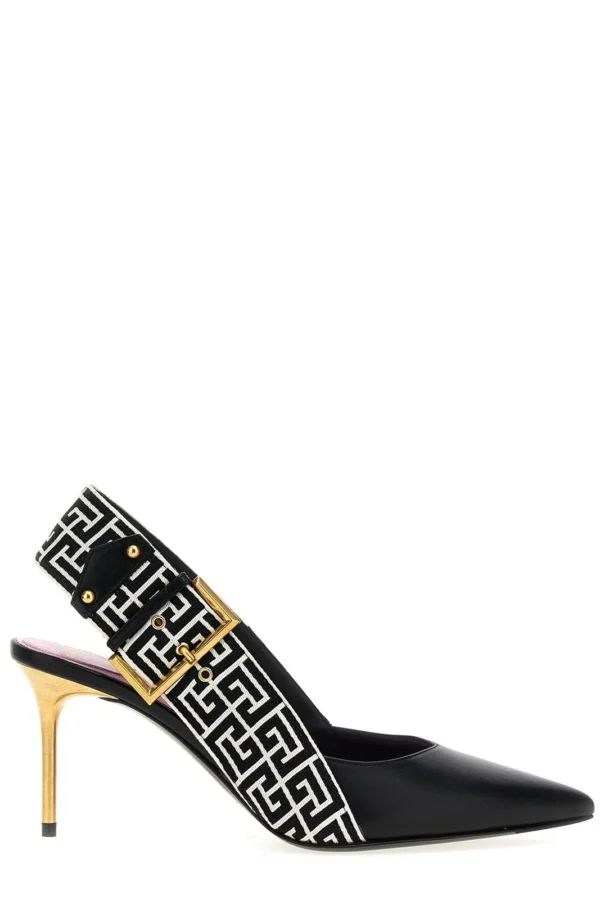 Balmain Ruby Ribbon Slingback Pumps