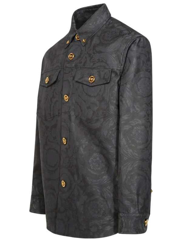 Versace Barocco Jacquard Buttoned Shirt Jacket