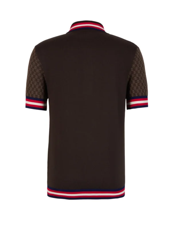 Balmain Monogram Printed Short Sleeved Polo Shirt