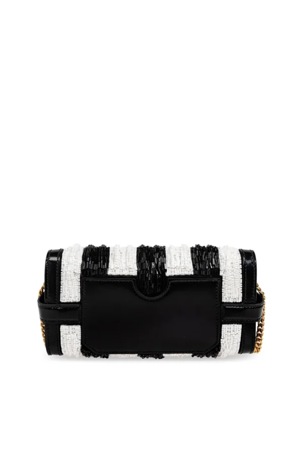 Balmain B-Buzz 23 Striped Clutch Bag