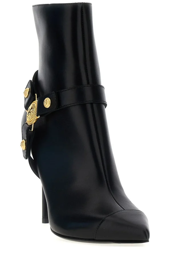 Balmain Eva Pointed-Toe Ankle Boots