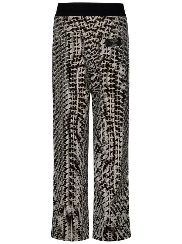 Balmain Casual Monogram Jacquard Trousers